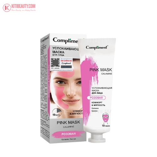 Mặt nạ đất sét Compliment Pink detox da, làm sáng, kiềm dầu, se khít lỗ chân lông 80ml